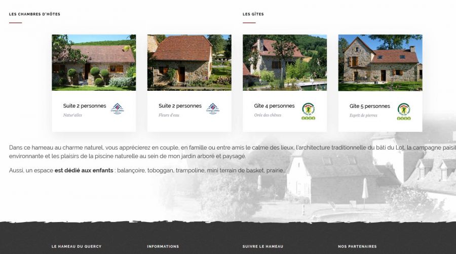 site web Hameau du Quercy