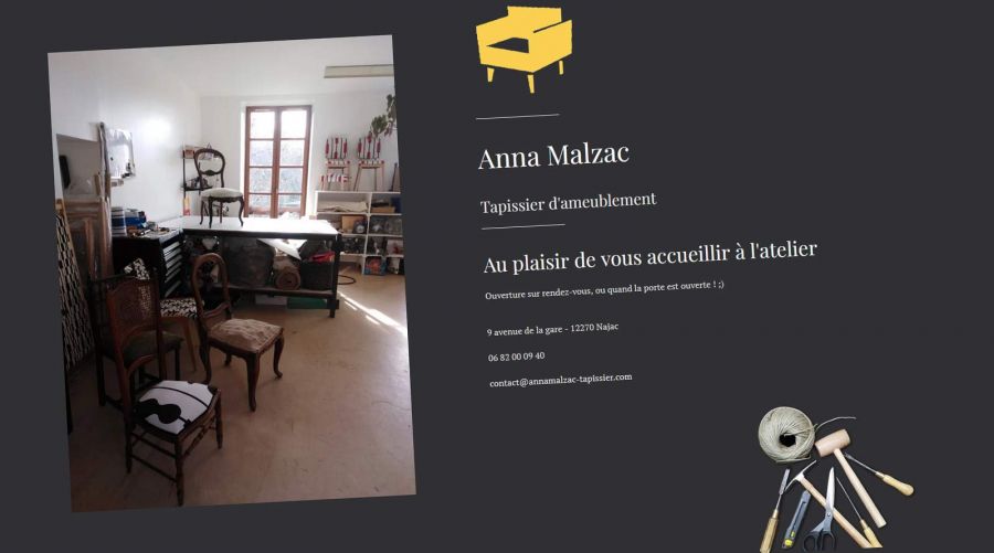 site web Anna Malzac, aperçu des pages