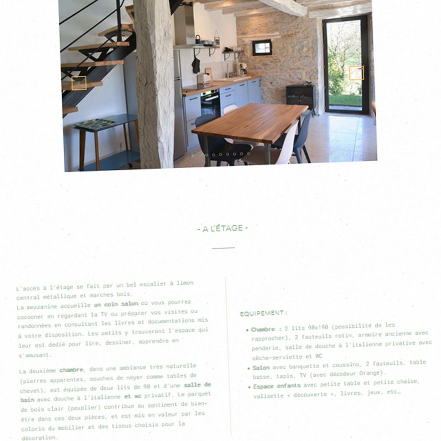 site web La Bocagère, gîte