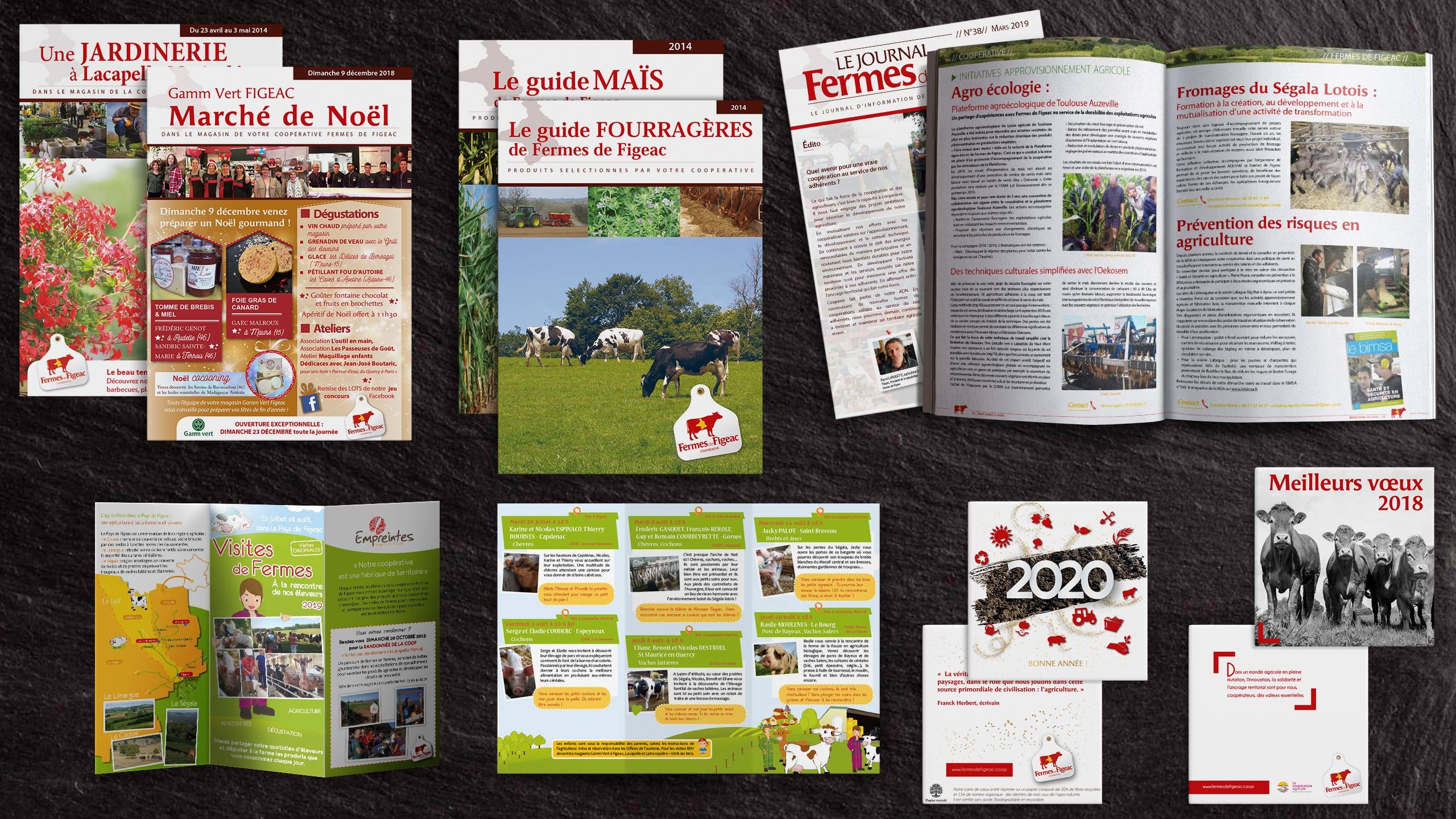 Affiches, brochures et journal Fermes de Figeac