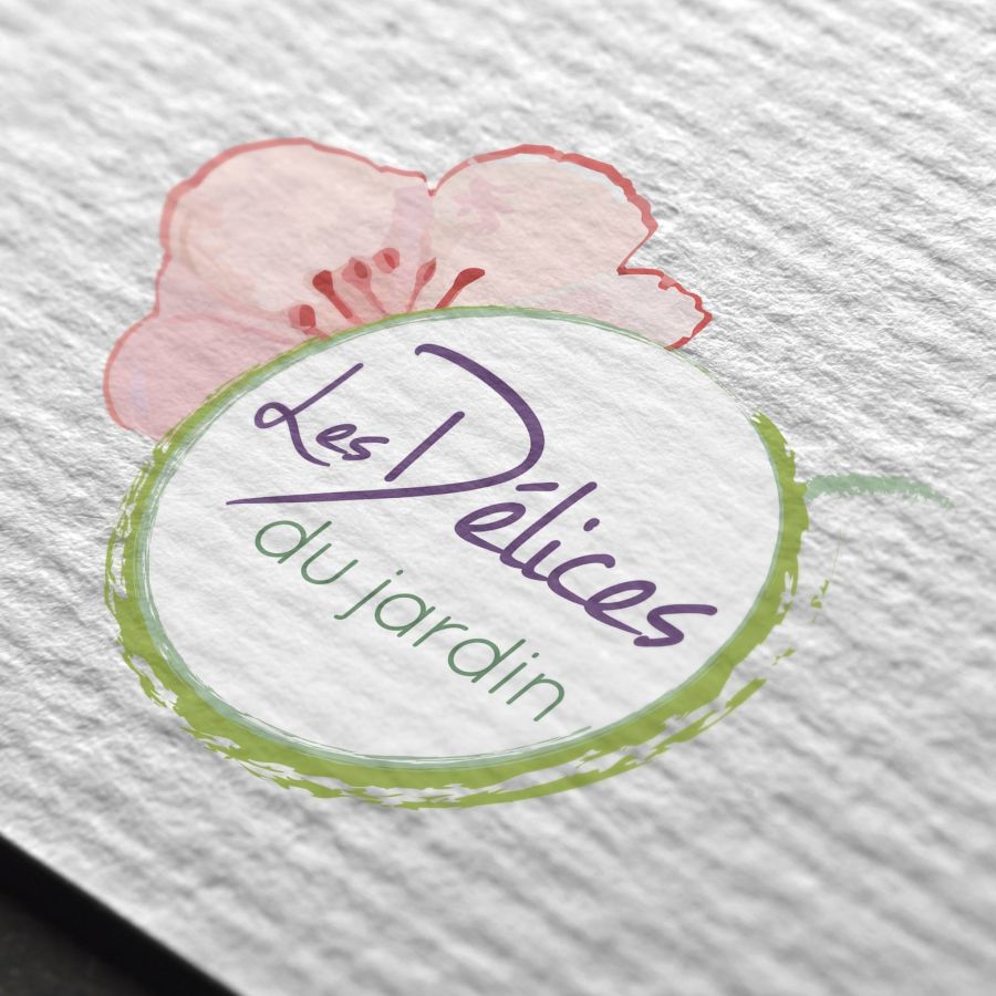 logo les Délices du jardin, design Atelier Matière