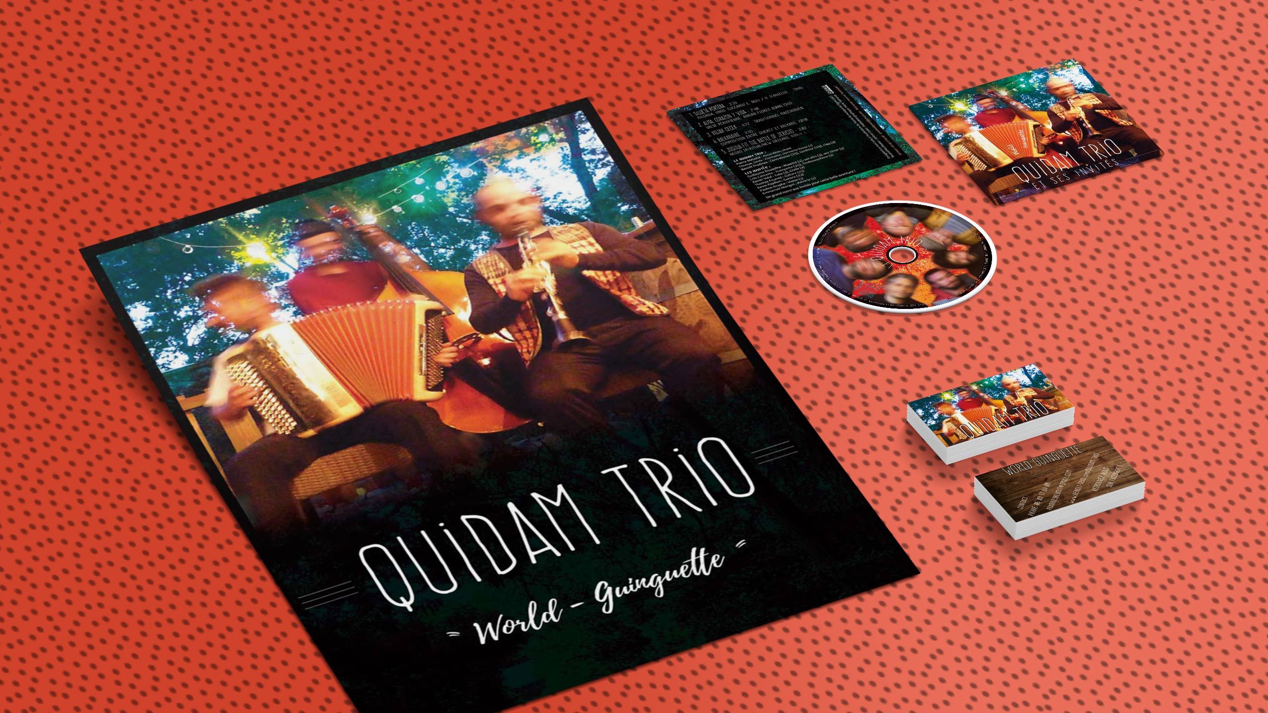 Ensemble visuel CD et affiche Quidam Trio