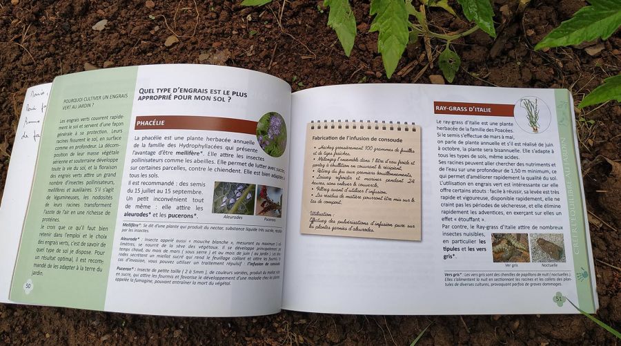 Mise en page de livre documentaire, Equilibre naturel au jardin" d'Edmond Puyraud