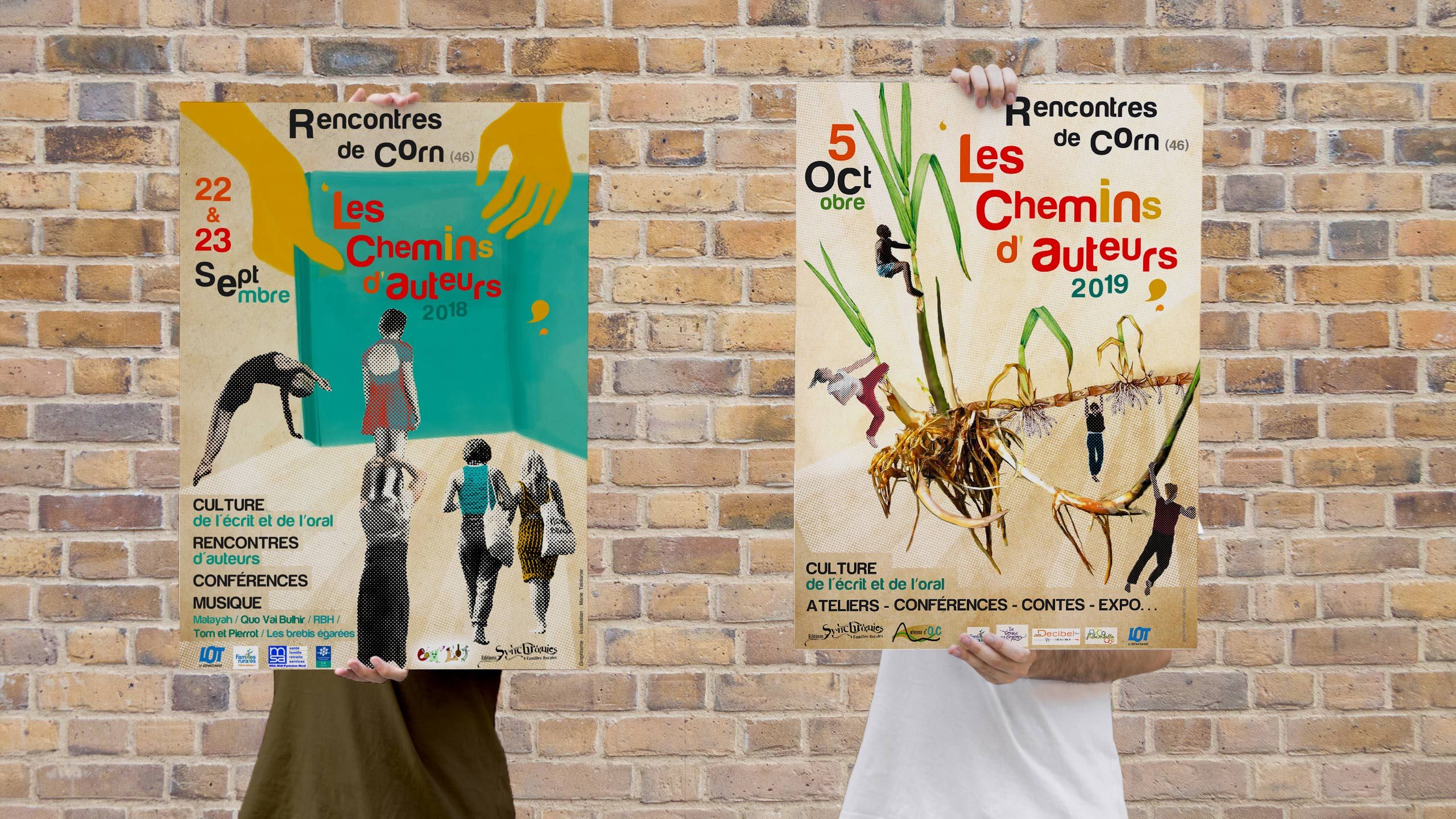 Affiches Les chemins d'auteurs à Corn